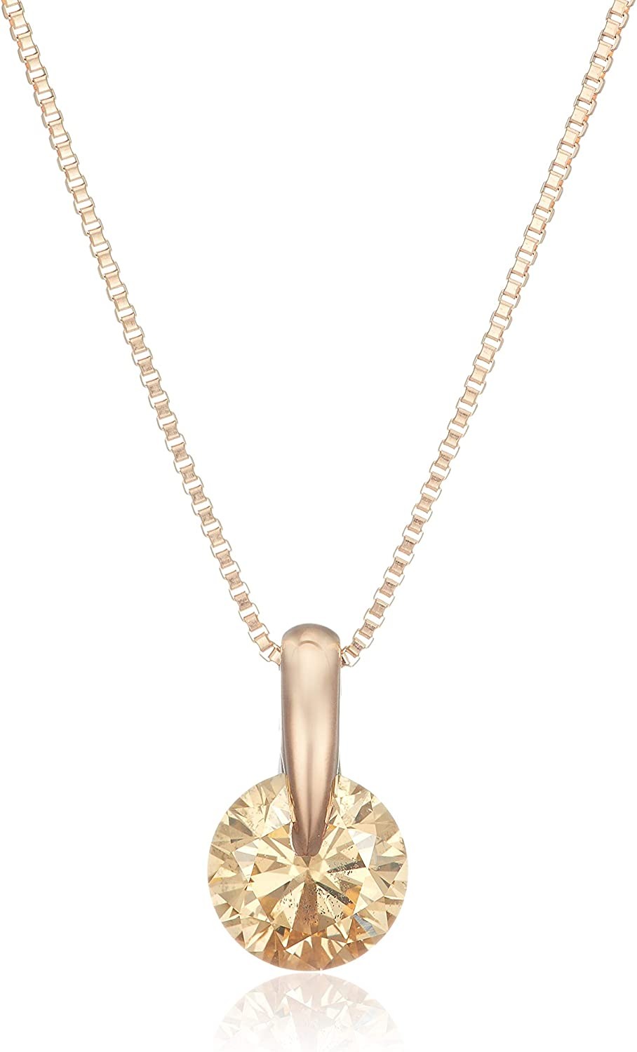 [D-COLLECTION] D-COLLECTION 18K Pink Gold Diamond Necklace 0.7ct 45cm [With identification] Venetian chain DAPN-831PG