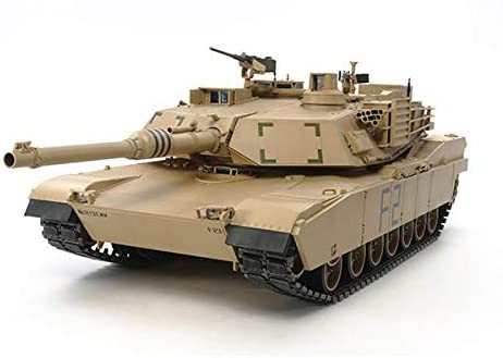 TAMIYA 56041 56041-1 US KPz M1A2 Abrams Full Options, Assembly Kit, Scale 1:16, Model, RC Tank, Assembly Instructions, Including Engine, Brown